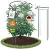 TTL GARDEN Supporto per arbusti, 100 cm x 40 cm, set da 2 pezzi, supporto per piante in acciaio inox rivestito in plastica, supporto per piante perenni, supporto per fiori, ortensie, rose, peonie, Ø