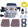 Adefol Kit Carburatore per Stihl FS38 FS45 FS46 FS55 HS45 HK45 KM55 FC55 Decespugliatore, ADEFOL Carburatore con Guarnizioni + Candela + Filtro Pezzi di Ricambio Accessorio Durevole