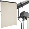 tectake® tenda da sole verticale a rullo, con manovella, protezione UV, impermeabile, resistente al vento, frangivista balcone, terrazzo, fissaggio a parete, privacy - Beige, 140 x 250 cm
