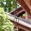 Wetsfgdg Catena Antipioggia per Esterni, in Alluminio, Finitura in Alluminio, Adattatore per grondaia,Design Circolare，Drenaggio Acque Piovane,Decorazione Giardino/2.6m(8.5ft) Marrone-B