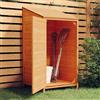 Tidyard Capanno da Giardino in Legno Massello di Abete,Casetta,Casetta per Attrezzi,Capannone per Esterni,Capanno per Attrezzi,Casetta in Legno,Casetta da Giardino in Legno Marrone 55x52x112cm