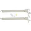 Atelier Arrigo Coppia Bracci per Tende da Sole Universali in Alluminio Verniciato - Compatibili Tempotest Parà - Lunghezza 50 o 70 cm - Attacco Gancio, Colori Vari, Sostituzione Braccetti (Bianco, 50 cm)