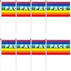 Lseqow Bandiera della Mini Pace 50/100 Pezzi, Bandiere Arcobaleno Resistenti, Bandiera della Pace del Poliestere, Stampa Fronte-Retro E Solido Liscio, per Festival Festa Parata Par