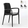 Produce Shop Sedie Poltrona Poly Rattan Braccioli per Giardino Bar Ristorante Boheme Grand Soleil - Nero