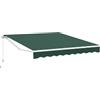 COSTWAY Tenda da Sole per Esterno Avvolgibile 3 x 2,5 M, Tenda da Sole a Bracci Estensibili con Telaio in Alluminio, Tettuccio Resistente al Sole e Impermeabile e Manovella (3 x 2,5 M, Verde)