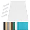 SUNLIMEI Tenda da Sole per Esterno 140 x 170 cm Rettangolare 98% Anti-Uv Rotolo Telone Oscurante Antistrappo con Occhielli per Auto Cane Serra Giardino Pergola, Bianco