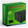 IMJ-Global - Griglia Salvaprato Carrabile Set Modulare 405x405x35mm, Griglia Plastica Stabilizzante Nera per Giardino, Prato e Ingressi, Rinforza il Terreno Mantenendolo Livellato (Set 8 Pezzi)