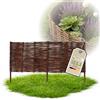 Floranica 1 pezzo Recinzione in vimini 30 cm x 100 cm - Staccionata da giardino intrecciata Palizzata Recinzione naturale Bordo aiuola