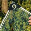 Generico Telo Impermeabile Trasparente 400 g/m² - 0.35mm in PVC Plastica Tenda con Occhielli Antivento Resistente agli Strappi 1.5m 1.8m 2m 2.3m 2.5m teloni Pieghevoli per Gazebo, terrazze(2.3x4.0m)