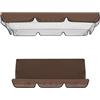 Gralara Kit Copertura per tettoia per Sedia a Dondolo da Giardino Copertura Superiore e Fodera per Cuscino Coprisedile Resistente agli Strappi 150x50x10 cm, Marrone