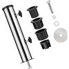 perfk Base per ombrellone Supporto per Tubo per ombrellone Supporto per ombrellone Resistente di Ricambio Adatto per Ponte da 6 cm in Acciaio per banchine, Singolo Foro Fisso