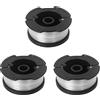 URPIZY Strimmer - Bobina di ricambio per tagliabordi, 3 pezzi, per Black & Decker BESTA525 BESTA528 BESTA530 BESTE630 BD032