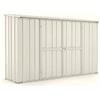 Notek Box in Acciaio Zincato Casetta da Giardino in Lamiera 3.07 x 1.00 m x h1.92 m - 67 kg - 3,07 Metri Quadri - Bianco