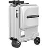 CASEGO Valigia elettrica Portatile Smart Riding Travel Boarding Case Cerniera Laterale Grande capacità Adatto per Viaggi d'Affari e Altri Unisex (Silver)