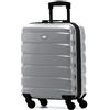 Flight Knight Valigie Rigide in ABS Leggere a 4 Ruote - Bagaglio a mano approvato per oltre 60 compagnie aeree tra cui easyJet, Jet2 e dimensioni massime per Ryanair (Priorita) 55x40x20cm