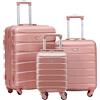 Flight Knight Set Di 2 Valigia A Mano Grande 56x45x25 Cm Easyjet E British Airways - Approvata E Testata - 2 Ruote - Valigia Da Cabina In Tessuto Ultraleggera E Resistente