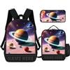 ASD Jewerly 3Pcs Set personalizzato ingegneria veicoli a tema zaino borsa regalo, nome personalizzato costruzione veicoli a tema escavatore camion stampa zaino casual laptop daypack borsa (style30)