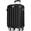 POSH Valigia media in ABS - Trolley rigido leggero 65x45x25 cm - Bagaglio da viaggio da 62L con serratura a combinazione - Rigida da 3 kg con ruote piroettanti a 360° - Ideale per viaggi di 7 giorni