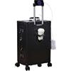 GIIYOEW Valigia Cabina 20 Bagaglio a mano Guscio rigido PC ABS Lega di alluminio Telescopico Leggero 4 ruote Resistente all'acqua,Nero,22in