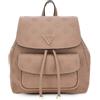 GUESS zaino per il tempo libero Cresidia II Flap Backpack Dark Taupe Logo grigio talpa