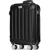 POSH Valigia Grande in ABS - Volume interno 100L - Rigida e leggera 3,7 kg 75x50x30 cm - Bagaglio da viaggio con chiusura a combinazione - Ruote girevoli a 360° - Ideale per viaggi di 14 giorni