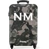 NoBoringSuitcases.com NoBoringSuitcases© Valigia Bagaglio a Mano, Personalizzabile | 55x40x20 cm - Trolley, 10 kg, da Stiva (Motivo mimetico - Grigio)