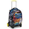 Seven Trolley Scuola Jack 2 Ruote, Nero Giallo, Mark On Boy, 3 in 1, Triplo Uso, Zaino Con Carrello Sganciabile, Tasca Porta Borraccia e Crossover System, Zaino Scuola Viaggio, Bambino Ragazzo