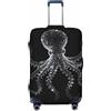 Zelinge Design carino bagagli copre per valigia viaggio valigia copertura protezione antigraffio coperture, Design con animali marini neri, for 25-28 Inch Luggages L