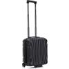 R.Leone Valigia 45x36x20 cm Easyjet Trolley Bagaglio a Mano 2 Ruota in ABS 20374ES (45x36x20cm 2Ruota, Nero)