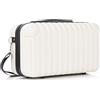 R.Leone Bagaglio a Mano 40x20x25 Ryanair Beauty Case Traccolla in ABS (2208 40X20X25cm, Panna)