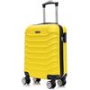 R.Leone Valigia EasyJet 45x36x20 cm Trolley Bagaglio a mano in ABS 4 ruote smontabili 2026 (Giallo, XS Bagaglio low cost)