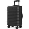 NUMADA - Trolley Bagaglio a Mano ABS Upfly T20 (56x37x22cm) con lucchetto TSA e 4 ruote doppie. Bagaglio a Mano Rigido con Scomparti Interni Multipli | luce | Resistente | Nero