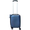 LBF EASY TRIP Bagaglio a Mano Ryanair 40x30x20 cm Ruote Removibili (Blu metallizzato)