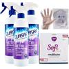 FEI FAN SET PULIZIA: 3x Quasar Detergente, VETRI Con EXTRA PROFUMO. Senza Aloni, Asciuga Rapido, Freschezza Quotidiana 580ml + IN OMAGGIO 1 Panno In Microfibra SOFT, Panno Multiuso (Colori Assortiti)