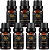 Aphrosmile Set di oli essenziali per aromaterapia, kit di oli essenziali di cedro, 7 x 10 ml, set di oli essenziali di cedro, franchincenso, gelsomino, mirra, patchouli, legno di sandalo, olio di ylang ylang