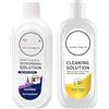 Zrolbentg Detergente per pavimenti 500 ml, confezione da 2 fragranze di lavanda e limoni, detergente compatibile con Tineco Floor One S3/S5/S6/S7, serie iFLOOR, soluzione per la pulizia dei pavimenti per