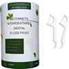 N.A Fili Dentali 100 PCS Confezionati Singolarmente, 2IN1 Filo Dentale Bastoncino Monouso Mentolo e stuzzicadenti- Per La Pulizia Dei Denti Gusto Menta, Flossers, Cura Orale, Riciclabili