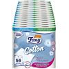 Foxy Cotton, Carta Igienica 5 Veli, 56 Rotoli, 115 Strappi per Rotolo, Fogli Extra Large, con Vere Fibre di Cotone, Carta 100% Certificata FSC, Confezione 100% Riciclabile