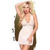 Penthouse, abito, negligé, diverse taglie, lingerie, 'Sweet & spicy', 2 pezzi, bianco, Taglia: S/M