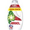 Ariel Detersivo Liquido, 70 Lavaggi, +Ultra Smacchiatore, Elimina Macchie Intarsiate, Anche dopo 7 Giorni, Made In France