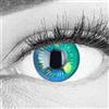 Meralens Lenti a Contatto Colorate Sharingan Turchese Blu Circle Lenses Heroes Of Cosplay - con porta lenti a contatto - ideali per Manga Anime Halloween - Durata 1 Anno - 1 Coppia senza correzione