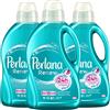 Perlana Renew Refresh Detersivo Liquido per Tessuti Misti e Sintetici per Lavatrice e Bucato a Mano Contro i Cattivi Odori Freschezza Lunga Durata - 3 Flaconi da 1,44 Litri