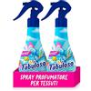 Fabuloso Spray Profumatore per Tessuti Fresco Mattino 2x250ml, Profumatore per Tessuti, Rinfresca i Capi, Spruzzo Sottile e Uniforme, Utilizzabile su Capi e Tessuti Bagnati