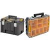 DEWALT DWST83346-1 Tstak IP54 Valigetta profonda, Nero & DWST82968-1 - Organizador con tapa transparente TSTAK V - IP54