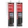Fischer Sigillante Adesivo Bituminoso SB per Tetti e Tegole Canadesi, Grondaie, Membrane di Copertura, Colore Nero, 280 ml, 553127 (Confezione da 2)