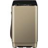 Qhou Lavatrice per appartamento, capacità 7,1 kg, con pompa di scarico, display a LED/8 selezioni di livelli d'acqua/10 programmi, lavatrice compatta per camper, campeggio, appartamento, dormitorio