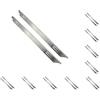 Mealoodiousmusea 10 set da 2 pezzi da 4 cm per stufe integrate, in acciaio inox, per piano cottura e fornelli, clip per fornello integrato, 58,4 cm