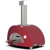 Alfa Forni Barbecue a Gas di Marca Modello Moderno 1 Pizza Gas Antique Red