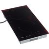 Taurus V302T - Piastra in vetroceramica, 3000 W, 2 zone di riscaldamento, 9 livelli di potenza, controllo touch, timer fino a 99 min, funzione stop&go, blocco per bambini, nero