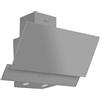 Wiggo Cappa aspirante da 60 cm, senza cappuccio, uscita 300 m³/h, display touch a 3 livelli, inclinata con filtro antigrasso e 2 filtri a carbone, con 2 parti frontali in vetro grigio